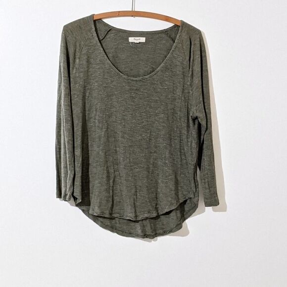 Madewell Anthem Scoop Neck Top Green Size Large - Picture 1 of 8